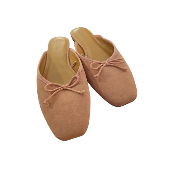 J. Crew Sueded ballerina mules pink sz 9 flats SH430 - Picture 3 of 6